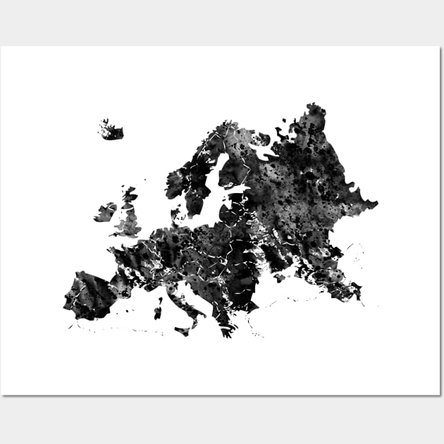 Map of Europe Wall Art by erzebeth